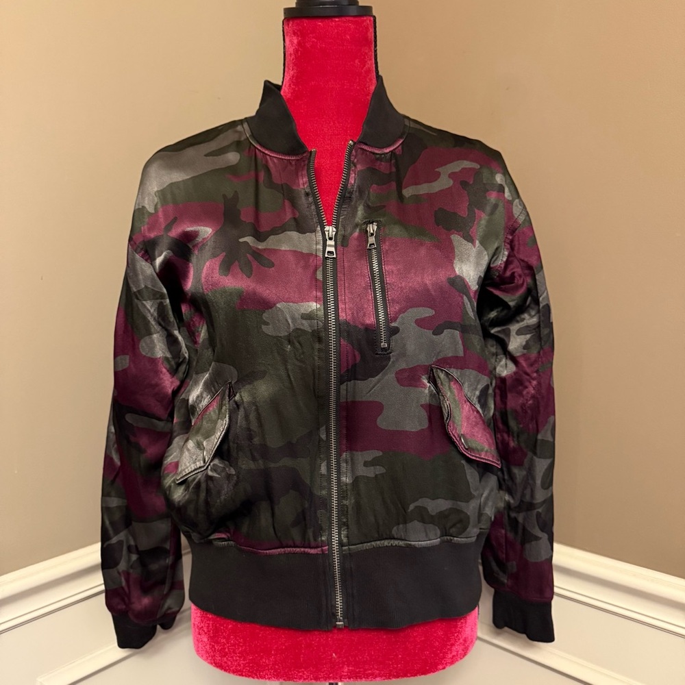 Marrakech Satin Camo Bomber Jacket